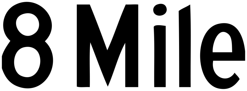 8 Mile logo on a transparent background