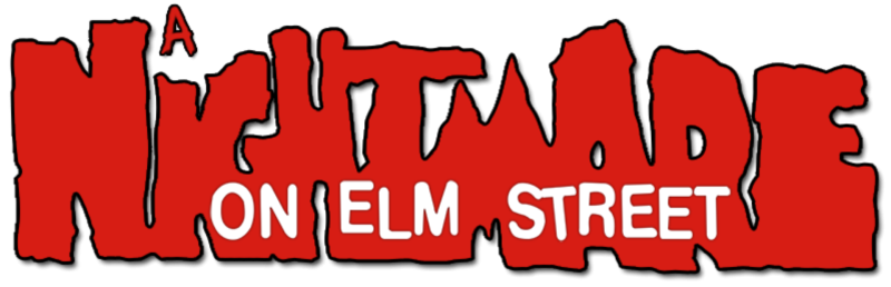A Nightmare on Elm Street logo on a transparent background