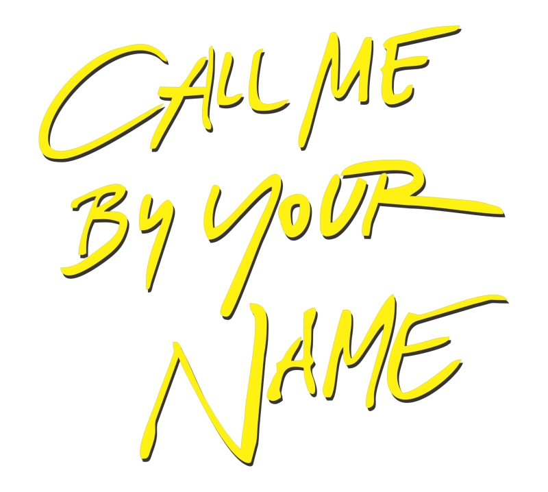 Call Me by Your Name logo on a transparent background