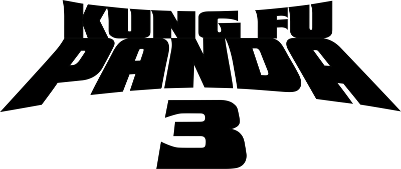 Kung Fu Panda 3 logo on a transparent background