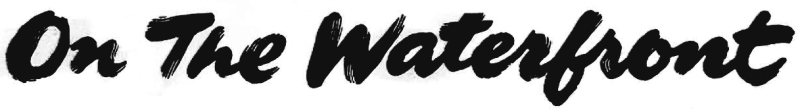 On the Waterfront logo in black