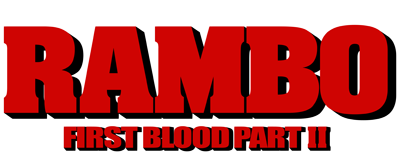 Rambo: First Blood Part II logo on a transparent background