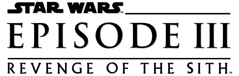 Star Wars: Episode III – Revenge of the Sith logo on a transparent background
