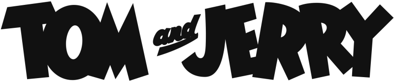 Tom and Jerry logo in black